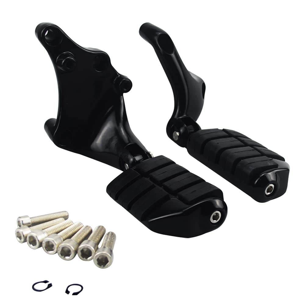 

WOWTK Rear Passenger Foot Pegs Footrest Pedal Mounts for Harley Sportster 883 1200 2014 2015 2016 2017 2018 2019 2020 2021 2022, Black