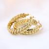 18K Stainless Steel 25MM Wheat Ear Hoop Earrings