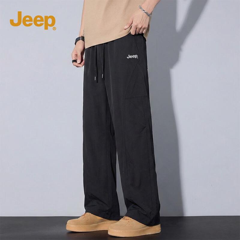 JEEP Men s Spring Pearl Cotton Loose Curved Pants 2XL