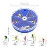 25-Piece Glowing Portable Realistic Ice Fishing Hook Bass Lures Kit for Trout Crappie Boat Lake River Saltwater Night