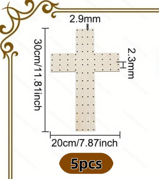 Wooden Wreath Frame Forms Set | Round,Triangle,Cross Shapes with Pre-Drilled Holes,Craft Supplies for Festive Decor,No Feathers