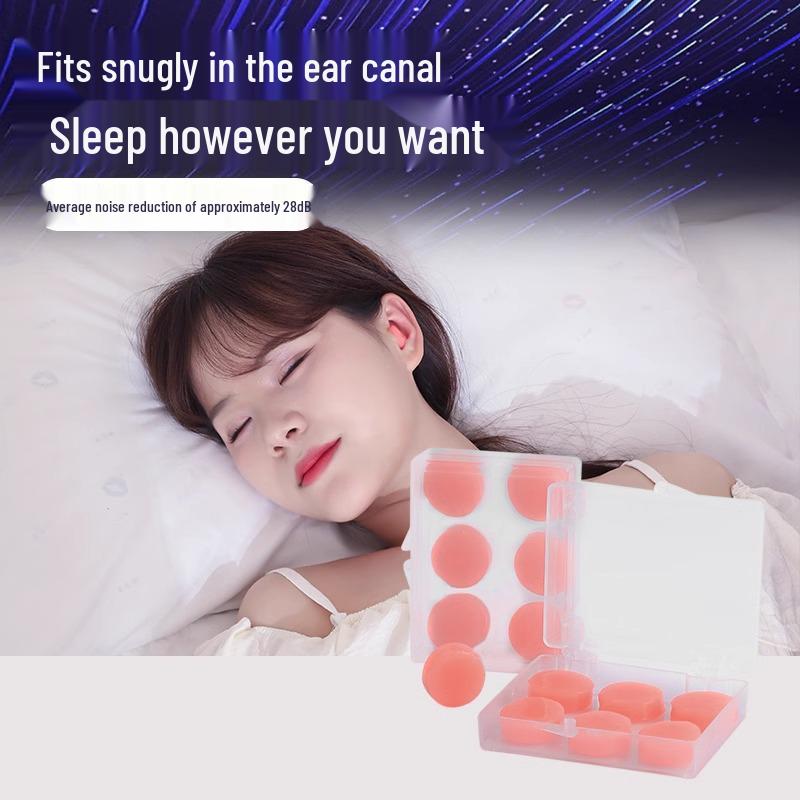 Bouchons d'oreille insonorisants en silicone pour dormir - Réduction du bruit et protection anti-bruit