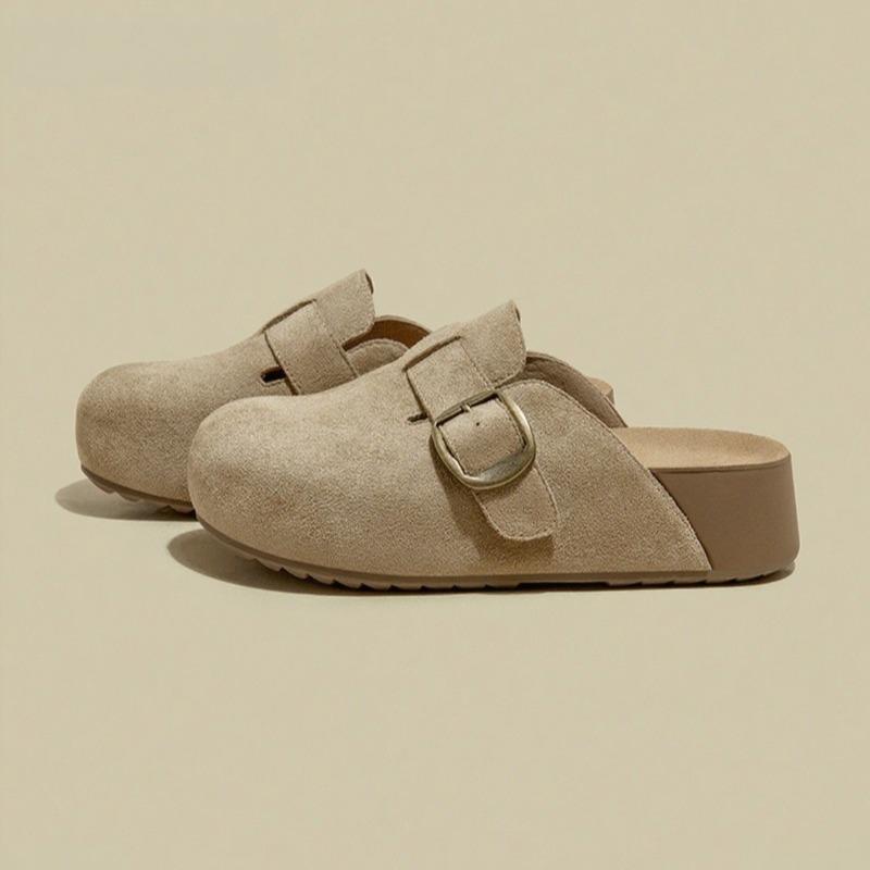 Fashion Platform Women Slippers Fashion Suede Mules Shoes 2025 Designer New Slingback Sandals Autumn Flip Flops Casual Sandalias Mujer