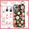 Dirt-resistant Durable Phone Case For Blackview A85 Phone Holder Anti-knock Wrist Strap Wristband Back Cover Ring Flower