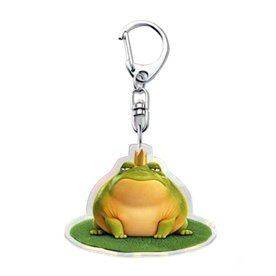 

1/6Pcs Keychain Transparent Acrylic Finish Lightweight Keychain Cartoon Beaver Design Expressive Character Key Holder Bags Phone C
