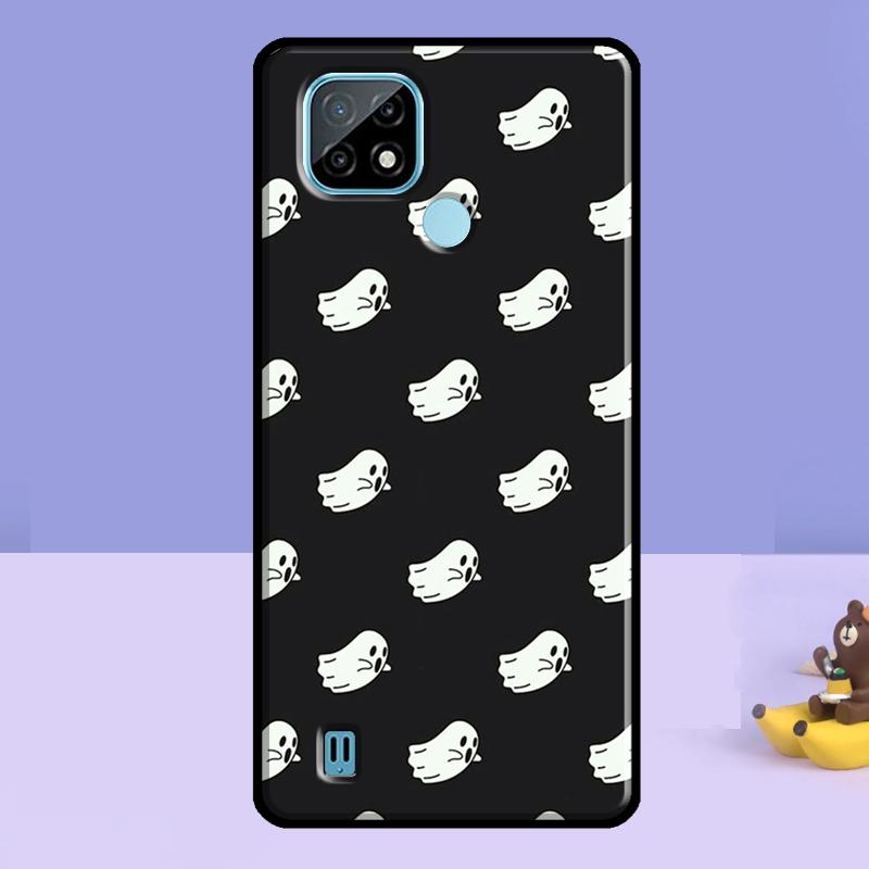 Süße Halloween-Geisterhülle für Realme C61 C75 C67 C55 C53 C51 C35 C21Y C25S GT 7 Pro 6 6T 10 11 12 13 14 Pro Plus