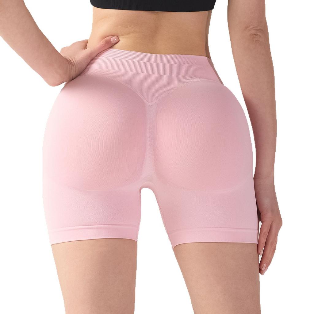 Sports shorts high elastic hip lift fitness yoga shorts peach hip no embarrassment line Pilates medium intensity training
