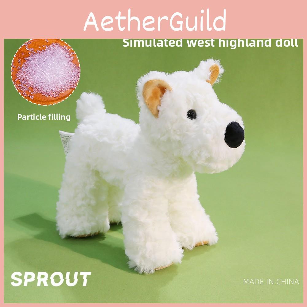Highland Realistic West Terrier Plush Toy With Polyester Filling Kids For