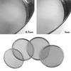 Stainless Steel Soil Sifter Set for Gardening 8 Inch Diameter with 4 Interchangeable Mesh Sizes 0.7/1/3/5mm
