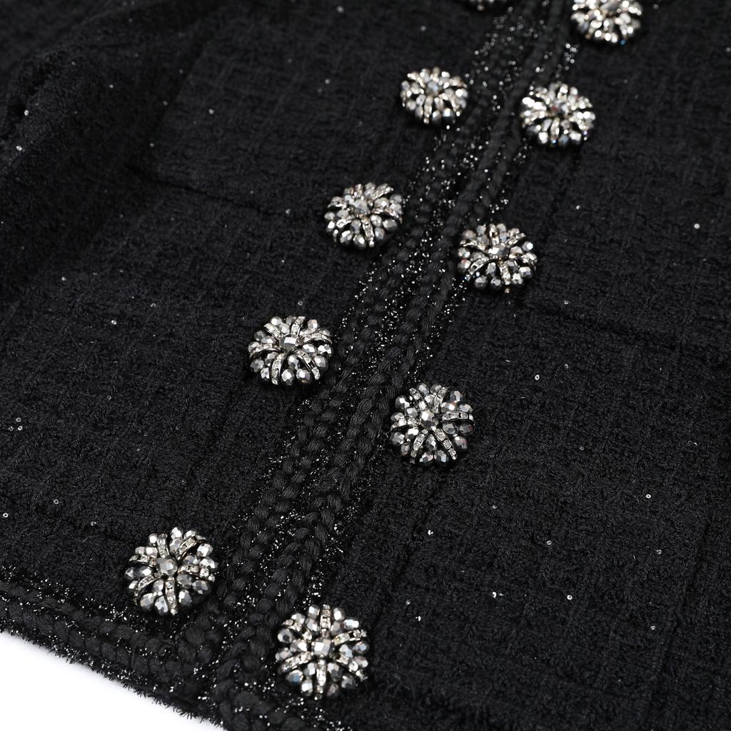 High-end quality spot spring and autumn new knitted Internet celebrity flower long-sleeved top jacket + trousers suit women 25252