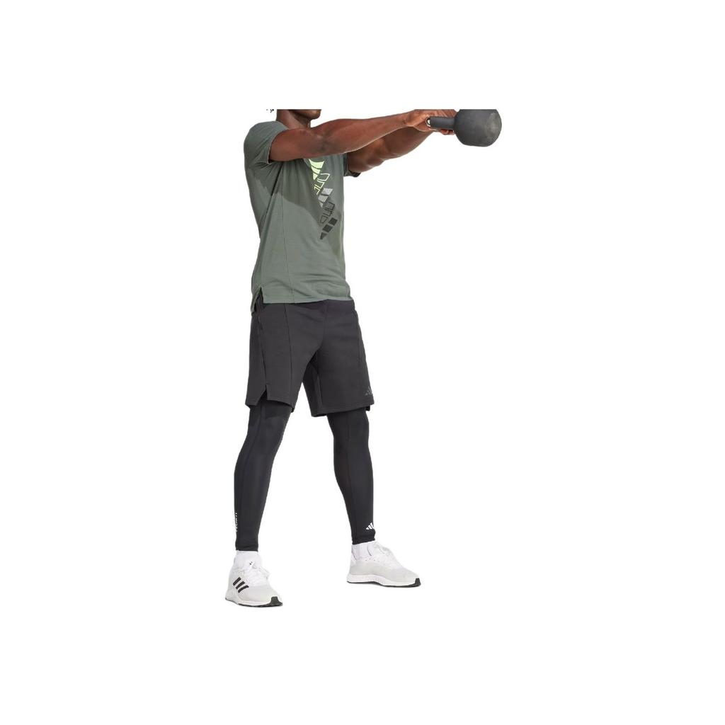 Adidas Techfit Simple Letter Comfortable Training Pants Men Bottoms Black IN5590
