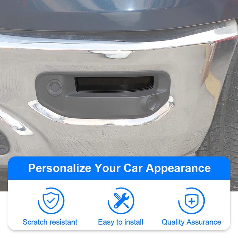 Auto-Nebelscheinwerfer-Abdeckung, Zierleiste, Nebelscheinwerfer-Dekoration, Schutz für Dodge RAM ab 2018, Zubehör, gesmoktes Schwarz