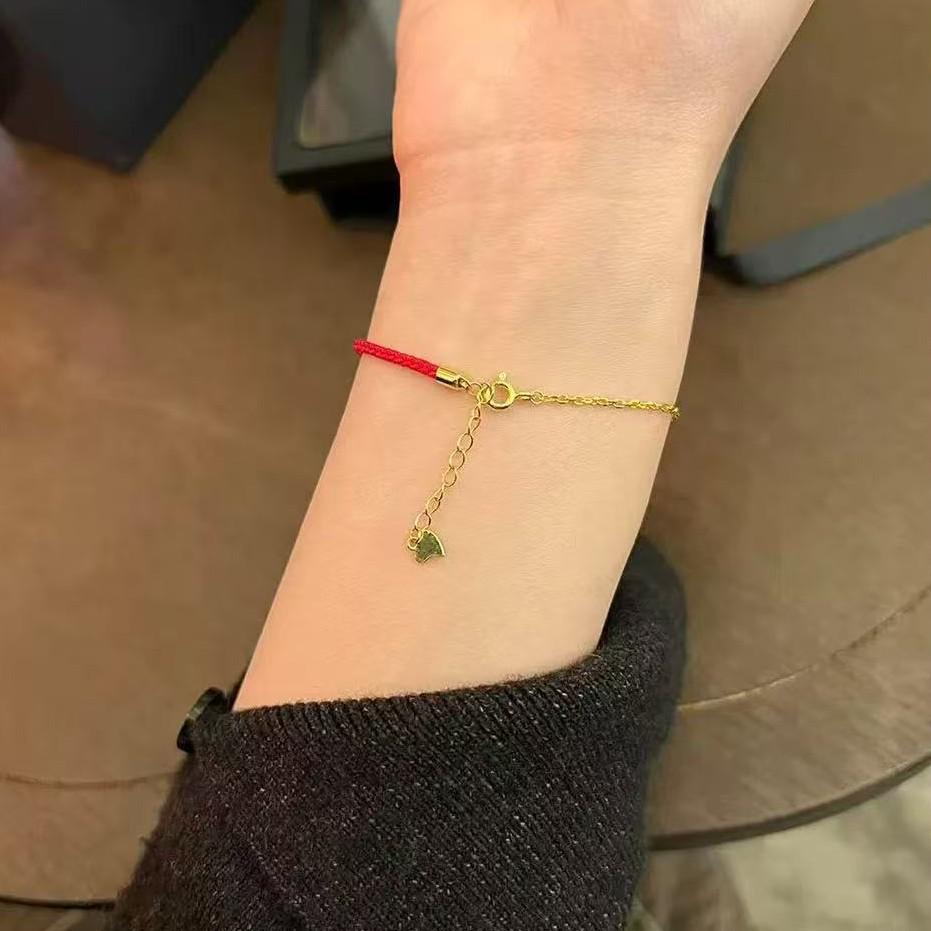 Vergoldetes Sternzeichen-Pferd Rotfaden-Armband zur Anziehung von Reichtum