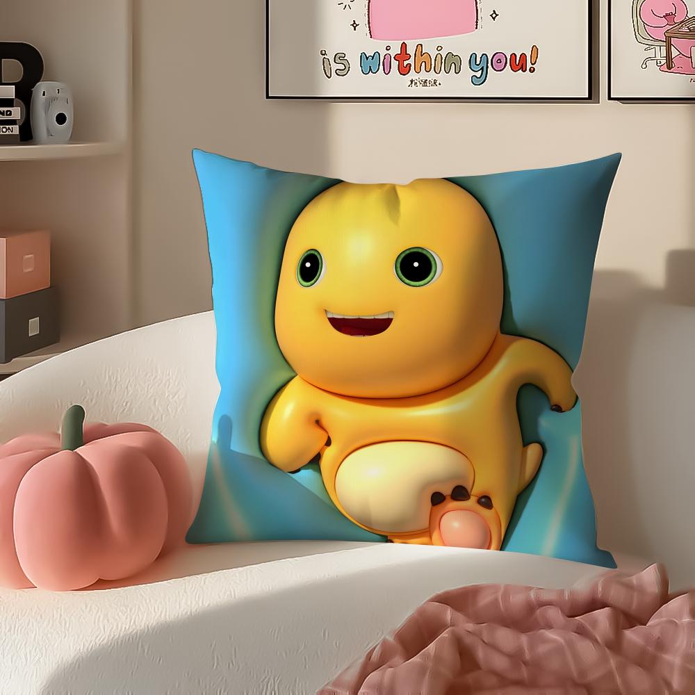 Chubby Cute Chinese Character NNailong Cushion Cover Pillowcase Short Plush Invisible zipper Room Sofa Cushion Cover