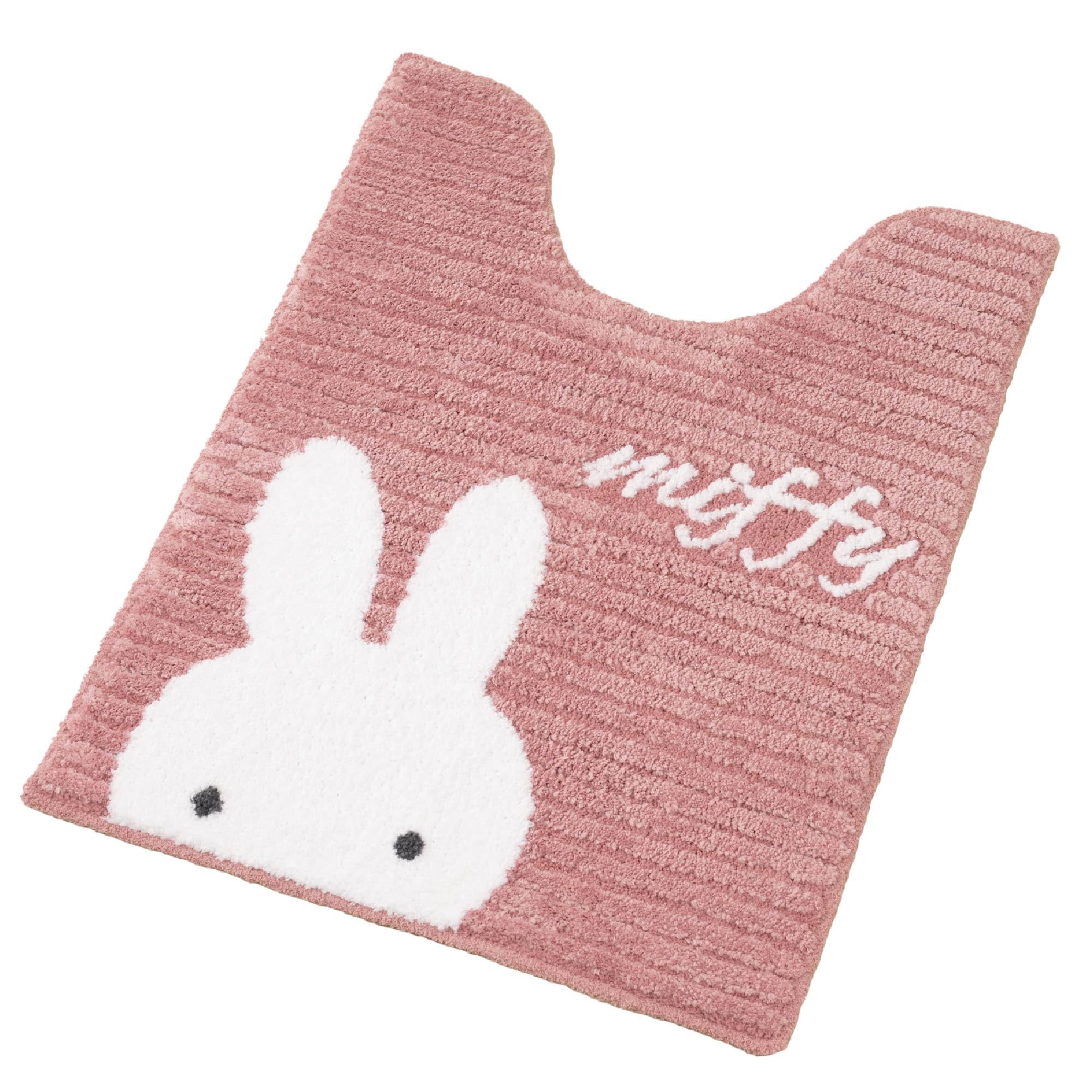 

Senko Miffy Toilet Supplies, Prima Miffy Toilet Mat, Long, Approx. 80 x 60 cm, Pink, Character Animal Design, 72658