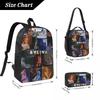 3Pcs Ayliva Tour 2025 Theme Backpack Set for Boy Girl Pen Bags Bookbag Sets with Lunch Box For Primary School Students Knapsack