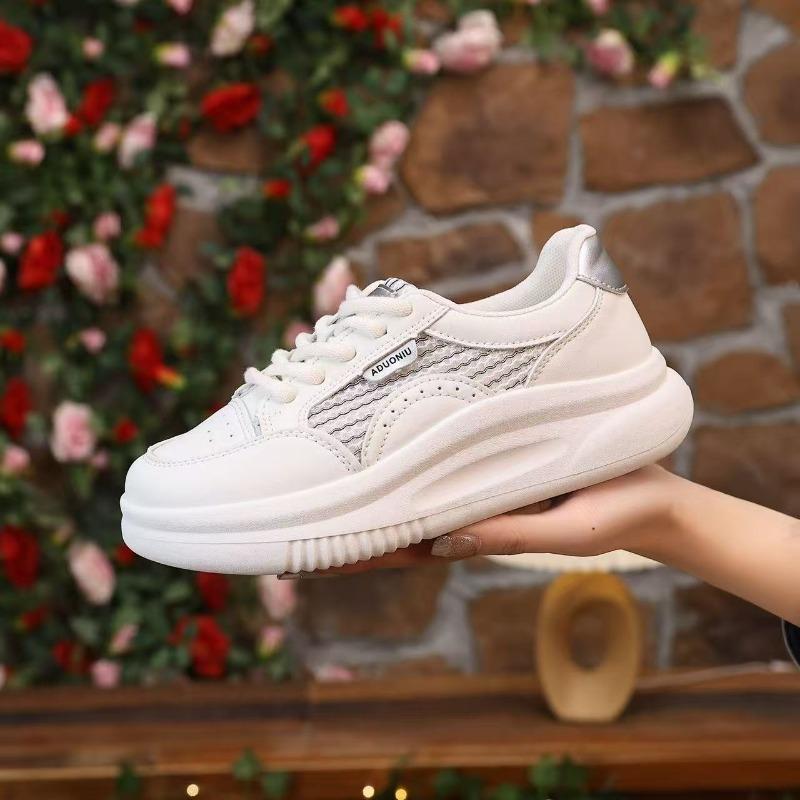 thick-soled mesh color matching casual women's shoes autumn new retro sports board shoes thin breathable sports shoes women