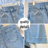 Women's Light Blue High-Waisted Wide-Leg Denim Jeans - Summer 2026 Collection