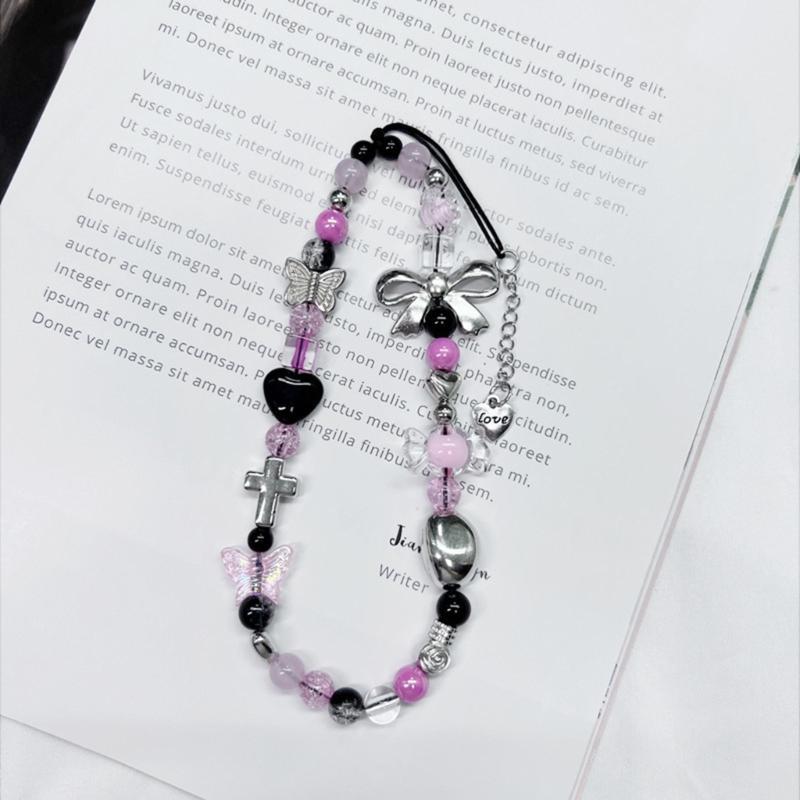 Łańcuszek do telefonu Y2K Uroczy brelok z zawieszką Pasek Smycz Słodka dziewczyna Kobiety Zawieszka do torby Wisząca ozdoba Prezent urodzinowy