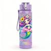 1PC Emma Mermaid Colorful Fantasy Art 750ml Color Plastic Sports Water Bottle Leakproof Flip Straw Lid Suitable for Sports Office Home Use