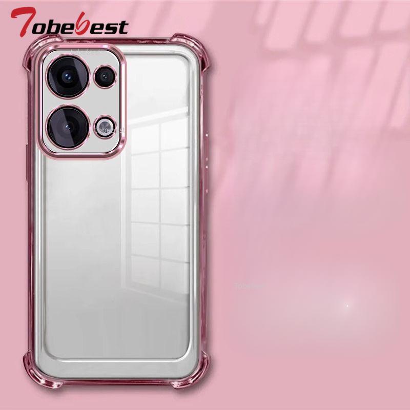 

Прозорий Ударостійкий Силіконовий Чохол з Покриттям для OPPO Reno 13 Pro 13F 5G М яка Задня Кришка Reno 13 Pro рожевий