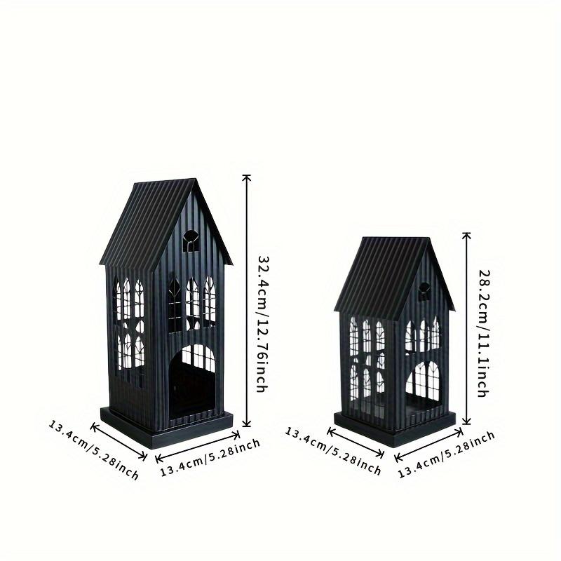 Wrought Iron Black House Candle Holder Party Outdoor Wedding Decoration Christmas Halloween Home Dining Room Living Room Bedroom Garden Decoration