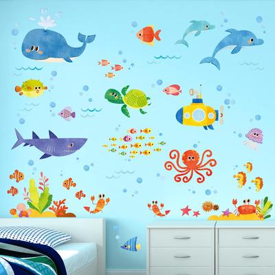 Underwater Marine Life Wall Stickers Decorative Wall Art for and Other DIY Suitable for and Vinyl Wallpaper for Furniture and Ideal for and