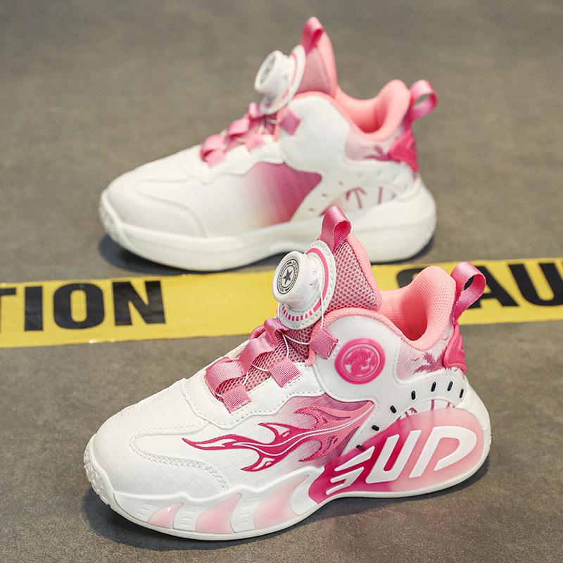 Tênis de Couro Respirável Estilo 2025 para Meninas - Basquete e Corrida