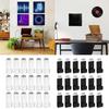 18PCS Acrylic Album Record Wall Display Gramophone Record Display Shelves for Music Collections Self Adhesive
