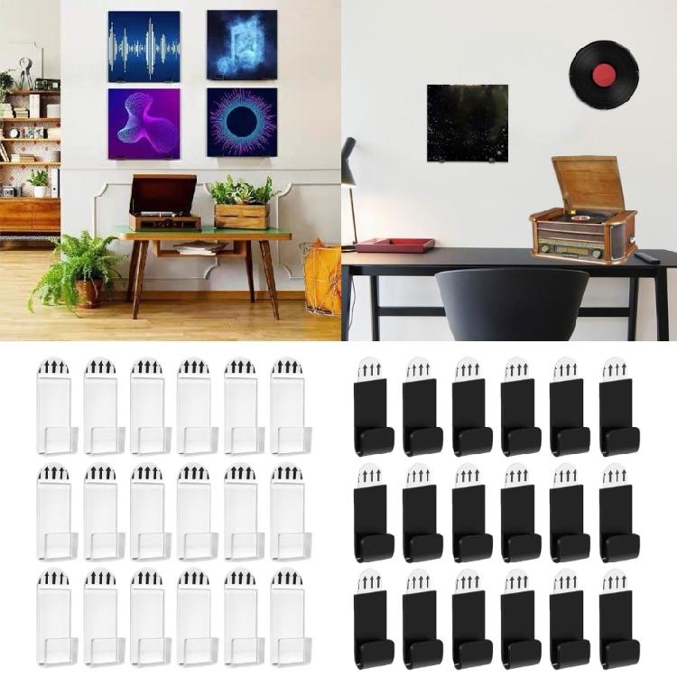 18PCS Acrylic Album Record Wall Display Gramophone Record Display Shelves for Music Collections Self Adhesive