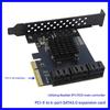 PCIE 1X/4X SATA3.0 Controller Card 6 Port 6Gbps PCIE SATA3.0 Expansion Card PCIE to SATA3.0 Controller PCIE GEN3 RTL9100VB Chip
