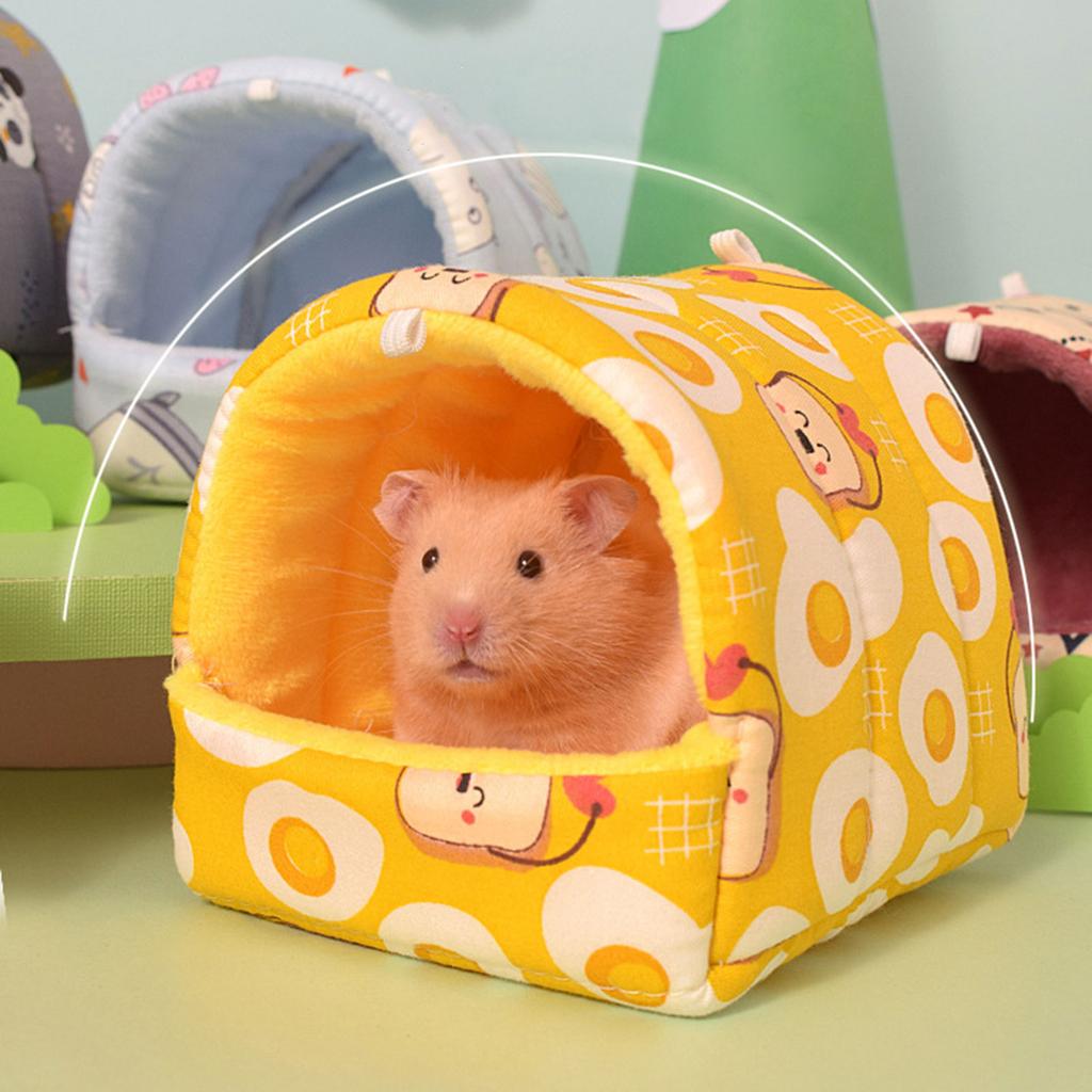 Small Animal Hammock House Hanging Tree Bed Cage Accessories Hamsters Plush Hideout Bedding Bed for Chipmunks Ferrets