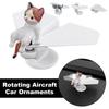 Creative Funny Cat Figurine 360° Rotating Aircraft Interior Accessories Ornaments Center Car Car Console O7J4