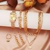 LP36 Set Box Fashion Multi-layer Necklace Earrings Bracelet Watches Sweater Chain Quartz Watch Luxury Jewelry Gifts for Women