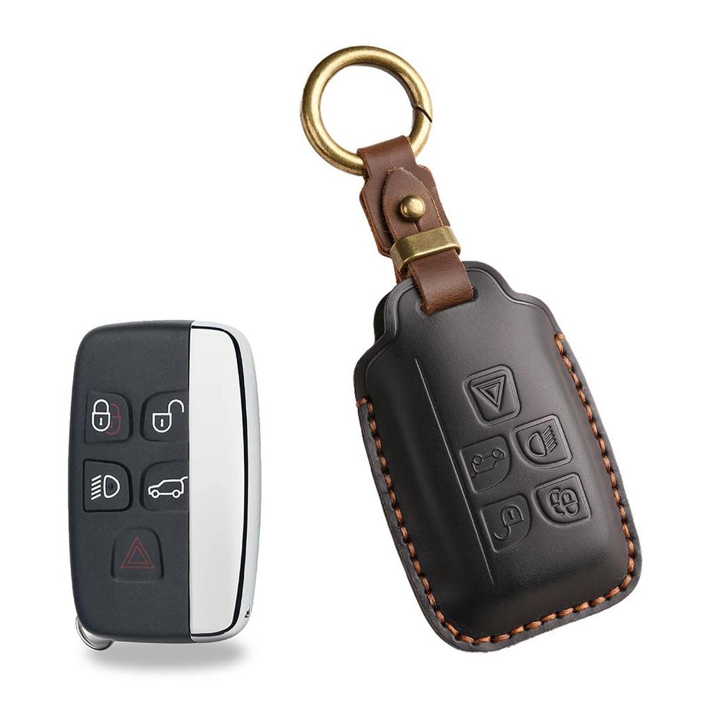 [Jaguar/Land Rover] Car Key Cover Keychain Cowhide Handmade Suitable for Old F-PACE/CFL/XEL