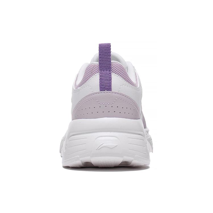 New LiNing Abrasion Resistant Low top Running Shoes Women's White Purple ARSS058-2