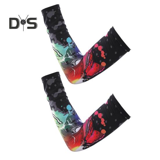 

1 пара летних нарукавников Ice Silk с защитой от ультрафиолета, дышащие, нескользящие, эластичные, для мужчин и женщин, для езды на велосипеде, рыбалки, длинные, охлаждающие нарукавники K