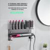 Wysokiej Jakości Uchwyt na Suszarkę do Włosów ze Stali Nierdzewnej Montowany na Ścianie Czarna Półka do Przechowywania Pasuje do Dyson Airwrap Organizacja Łazienki WB8031