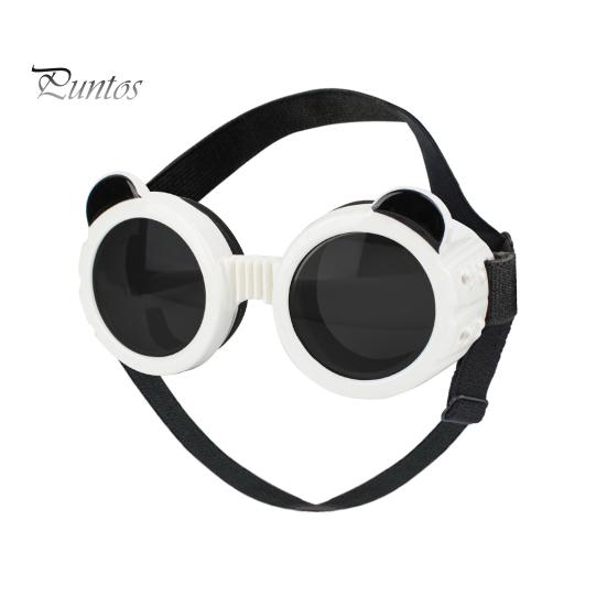 

1 пара очков для домашних собак, ветрозащитные солнцезащитные очки с УФ-защитой и регулируемыми ремешками, солнцезащитные очки для маленьких и средних собак, щенков, собак белый