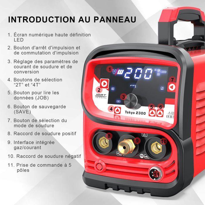 Poste à souder - VECTOR - T1050SIWM - TIG - 200 A - 6,5 kg