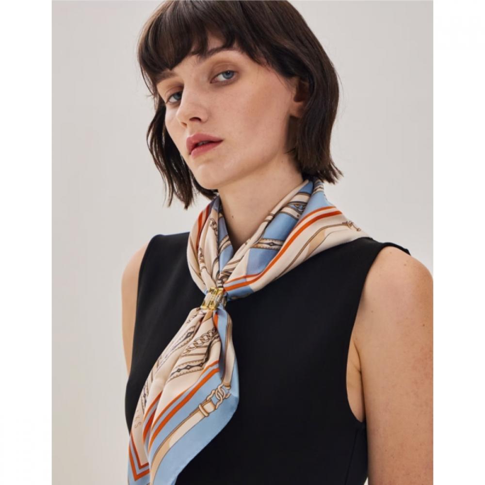 Daks Blue Dd Chain Scarf   Ring Set Dcsc6f703b1 Single option