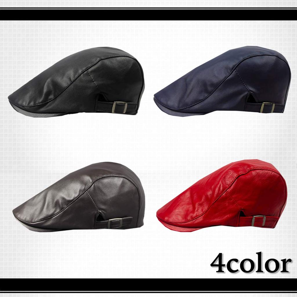 WHITE FANG Hunting Leather Hat Cap Stylish Cool Leather Golf CA280 Men's (01 Black)