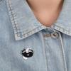 Cute Cartoon Black Kitten Cloud Alloy Brooch