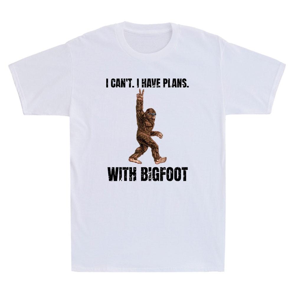 I Cant I have Plans With Bigfoot Funny Sasquatch Graphic Vintage Unisexs TShirt