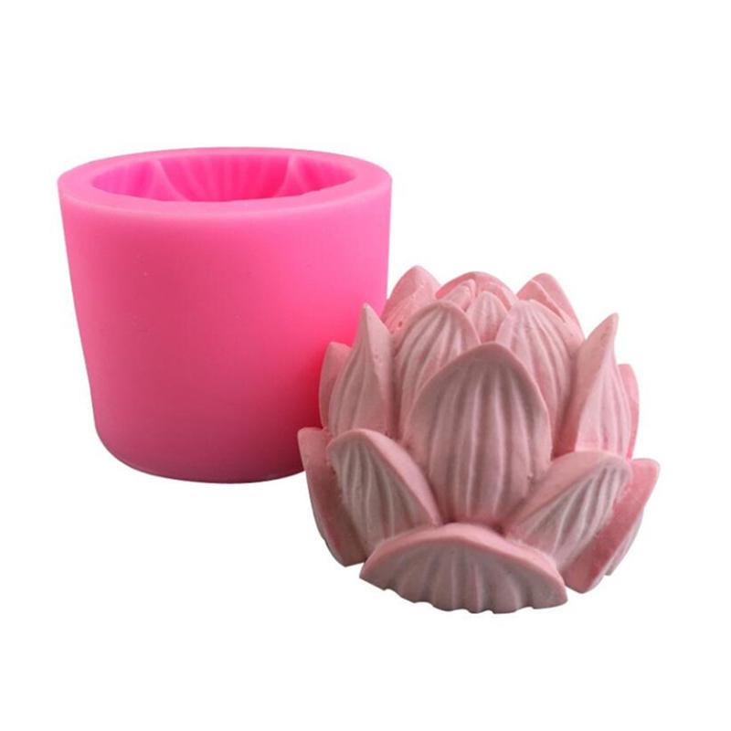 Silicone 3D Lotus Flower Shape Soap Silicone Mould Diy Soap Mould Cake Supplies