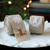 1/2pcs Decorative Burlap Ribbon with Edge Stitching for Christmas, Weddings, Parties, and More
