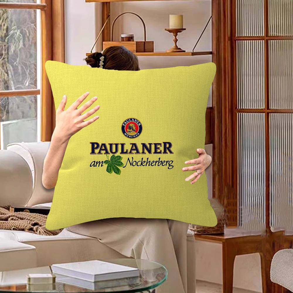 Deutsches Bier Paulaner Kissen Geschenk Heim Büro Dekoration Schlafzimmer Sofa Auto Kissenbezug Hülle 45x45