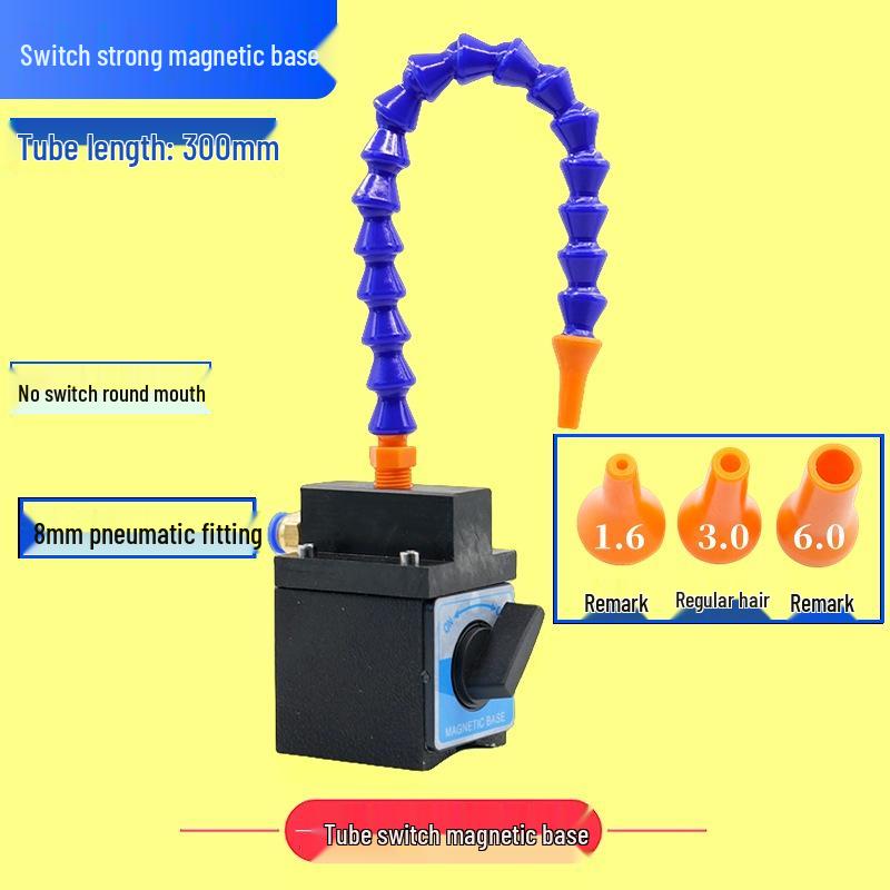 Adjustable Magnetic Base Air Nozzle with Universal Gooseneck Tube
