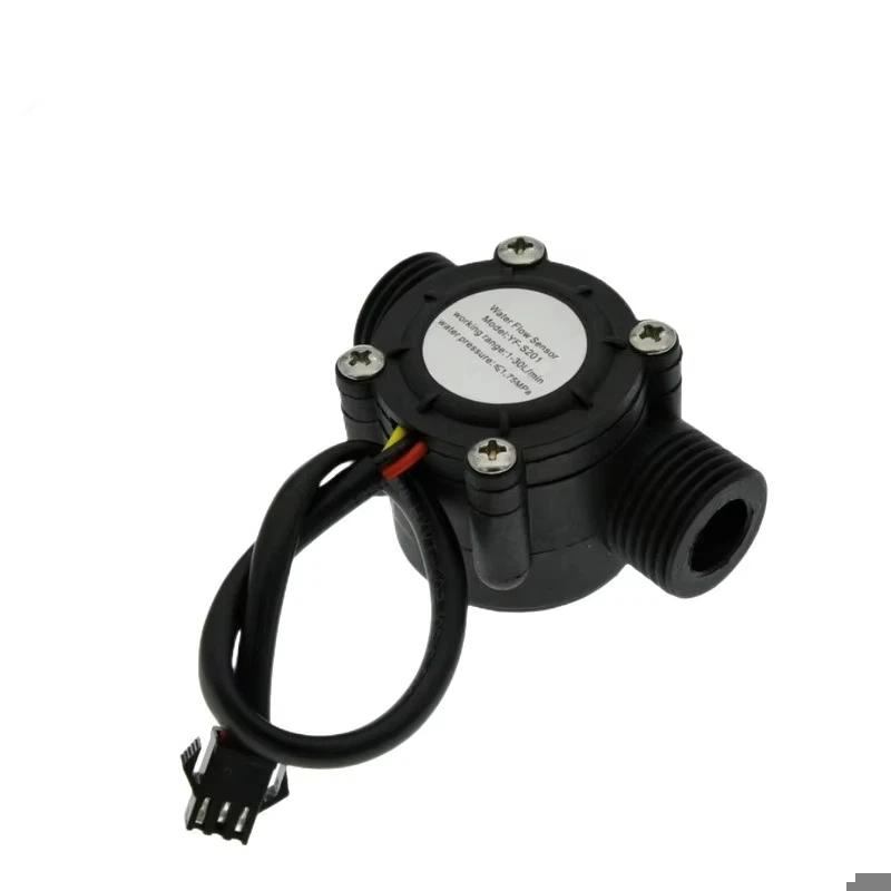 1Pcs Dc 5-18V Flowmeter Hall Flow Sensor Water Control Liquid Flow Sensor Switch 1-30L/Min 1.75Mpa 12V Water Flow Sensor