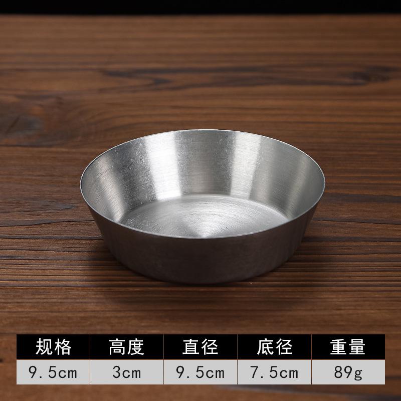 

Ретро-глубокие тарелки из нержавеющей стали 304, однослойные блюда для соуса, подносы для мяса, фруктов, десертов, столовая посуда, кухонная обеденная тарелка